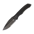 Microtech Anax 190C-2DLCTCFITI, 3.7" M390 Drop Point Combo Blade, Black DLC Finish, Integral Titanium Handle w/ Carbon Fiber Inlay