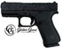 GLOCK 43X MOS, 9MM, 3.41" Barrel, 10+1 Rds, Black GlitterGunz - 151550026668 