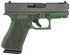 Glock G43X, 9MM, 3.41" Barrel, 10 Rds, Green/Gray Circuit Cerakote 