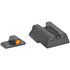 Meprolight Hyper-Bright, Self Illuminated Fixed Night Sight Set, Orange Front/Green Rear, Fits HK VP9 - 810013521436 