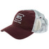 Glock Mesh Hat Snapback, Maroon, Distressed Denim-like Material, Mesh Back - 764503045554 