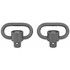 GrovTec GTSW287 Recessed Plunger Heavy Duty Push Button Swivels, Non-Reflective Manganese Phosphate Finish - 811071012874 