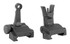 Midwest Industries Combat Rifle Sight Set, Flip Up Front & Rear, Black - 816537017899 