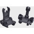 LMT Defense Flip-Up Battle Sights, 5.56mm & 7.62mm, Folding Style, Black - 815415017174 