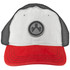 Magpul Icon Patch Garment Washed Trucker Hat, Stone/Black/Red, One Size Fits Most - 840815125532 