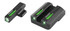 TruGlo TFX Tritium/Fiber-Optic Day/Night Sights, Green with White Outline, Black - 788130023181 