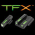 TruGlo TFX, Fits Ruger LC9, LC9s, LC380, White Outline Front/Rear Green, Black - 788130020036 