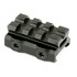 Leapers, Inc. UTG MT-RSX5S, Super Slim Picatinny Riser Mount, 1/2" Height, 3 Slots, Black Finish - 4717385552029 