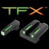 TruGlo TFX Tritium/Fiber-Optic Day/Night Sights, SIG #6 #8 Set, White Outline Front/Rear Green, Black - 788130019788 