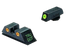 Meprolight Tru-Dot Sight Set, Green Tritium Front/Orange Tritium Rear, Fits Glock 10mm/.45 ACP, Black - 840103135281 