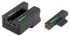 TruGlo TFX Pro Tritium/Fiber-Optic Day/Night Sights, Novak LoMount Cut, Orange Outline Front/Rear Green, Green Tritium With Orange Outline - 788130022801 