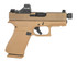 Glock 43X Custom, Holosun 407K Red Dot, 3.41" Threaded Barrel, Steel Sights, FDE - 810188106216 