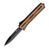 Tekto A7 Zastava, Auto Knife, 3.60" Blade, CPM S35VN, Wood Handle, Black/Brown - 850034486604 