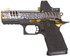 Tee Gun Vault Custom Staccato HD C4X Premium w/ Trijicon RMR HD, Integrated Comp + Inline Ports, Custom "Skulls Engraving", 9MM, 4.00" Barrel, 15 RDs, Silver/Gold - 122360089706 