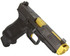 Agency Arms Glock 45 NOC, 9MM, 4.50" Compensated Island Barrel, Black/Gold 