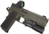 Nighthawk Custom Single Stack Sandhawk w/ Trijicon SRO 2.5 MOA, 9MM, 5.00" Compensated Barrel, 10 RDs, Green Cerakote - 131704257114 