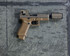 Glock/B&T G19X Hush Puppy Kit w/ Silencer & Aimpoint Acro, 9MM, 4.00" Barrel, 17 Rds, Coyote 