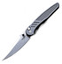 Pro-Tech Avalon PN1101, 4.25" Stonewash MagnaCut Drop Point Blade, 6061 Aluminum Knurled Black Handle - 129907901507 