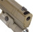 Nighthawk Custom Sandhawk Comp w/ Trijicon SRO & SureFire X300 Turbo, 9MM, 5.00" Compensated Barrel, 17 RDs, Aggressive Grip, Tan Cerakote 