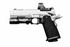 Bul Armory TAC COMP w/ Trijicon SRO 2.5 MOA Green Dot & SureFire Light, 9MM, 5.00" Ported Compensated Barrel, 20 Rds, Silver 