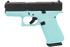 Glock G43X MOS, 9mm, 3.41" Barrel, 10 Rds, Robin's Egg Blue Frame / Black Slide 