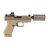 Glock 43X w/ Holosun 407K, 9mm, 3.92" Threaded Barrel, 15 RDs, Flat Dark Earth 