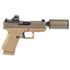 Glock 43X w/ Holosun 407K, 9mm, 3.92" Threaded Barrel, 15 RDs, Flat Dark Earth 