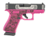 Glock 43X MOS, 9mm, 3.41" Barrel, 15 RDs, Pink Rose Engraved 