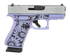 Glock 43X, 9mm, 3.41" Barrel, 15 RDs, Purple Engraved/Stainless 