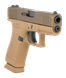 Glock 43X, 9mm, 3.41" Barrel, 15 RDs, Coyote Cerakote 