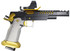 MasterPiece Arms DS9 Open w/ Trijicon SRO 2.5 MOA, 9MM, 5.00" Ported & Compensated Barrel, 20 Rds, Silver/Gold/Black 