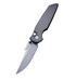 Pro-Tech TR-3 Integrity Thumbstud Manual, 3.5" Stonewash MagnaCut Blade, Relic Textured Aluminum Handle, Wide Deep Carry Clip, Black 
