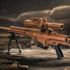 GoatGuns Barrett MK22, Die-Cast Scale Model Kit, Realistic Moving Parts, Coyote Tan 