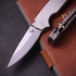 Ocaso Regis, Stonewashed Titanium Handle, Stonewashed Blade, Satin Hardware 