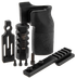 MasterPiece Arms 65PMRACCBUNDLE, DN3 Muzzle Brake, Vertical Grip, V4 Spigot Mount & Bag Rider, Black 