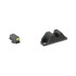 Night Fision Glock 19/47, Tritium Night Sight Set, Yellow Front Dot, Black Steel 