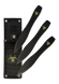 RYNOBLADE TK06A3B-CS, Double Edge Throwing Knives, Black Finish 