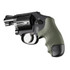 Hogue OverMolded Rubber Tamer Grip, Finger Grooves, Olive Drab Green 