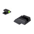 AmeriGlo Protector, Night Sights for Smith & Wesson Bodyguard 2.0, LumiGreen Tritium Front/Black Serrated Rear, Black 