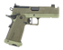 Tisas Carry 9 DS Comp NJG Exclusive V2C, 9MM, 4.25" Compensated Barrel, 17 Rds, Optic Ready, Custom 3 Shades of OD Green Cerakote Finish 