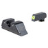 Trijicon HD XR Night Sights, Fits Glock Large Frame, Green Tritium Yellow Front, Black U-Notch Rear, Black Finish 