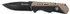 Smith & Wesson SWSA11, Assisted Folding Knife, 3.50" Black Plain Drop Point Blade, Brown/Black Rubberized Aluminum Handle 