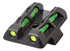 Hiviz GLLW11 LiteWave Rear Sight, Green Fiber Optic, Black Steel Frame 