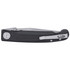 CRKT Fidus, Folding Knife, 3.22" Stonewashed 12C27 Blade, Plain Edge, Black Glass-Reinforced Nylon Handle 