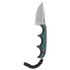 CRKT Minimalist Bowie, Fixed Blade Neck Knife, Green Micarta Handle, Bead Blast Stainless Blade 
