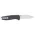 SOG Flare, Assisted Folding Knife, Satin Straight Edge Blade, Black GRN Handle, Silver Finish 
