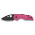 Spyderco Lil Native Lightweight, Folding Knife, 2.42" Blade, CTS BD1N Steel, Pink FRN Handle, Black DLC Finish 