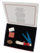 Case 250th Red and White Synthetic Trapper Folding Knife w/ Zippo Lighter, Stainless Steel Blades, Red/White/Blue Synthetic Handle, Blue PVD Finish 