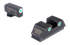 AmeriGlo GL-339, L Tall Green Tritium Night Sights for Glock, Optic-Compatible, Black 