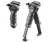 FAB Defense T-POD G2 QR, Tactical Pivoting Vertical Foregrip with Integrated Adjustable Bipod, Black 
